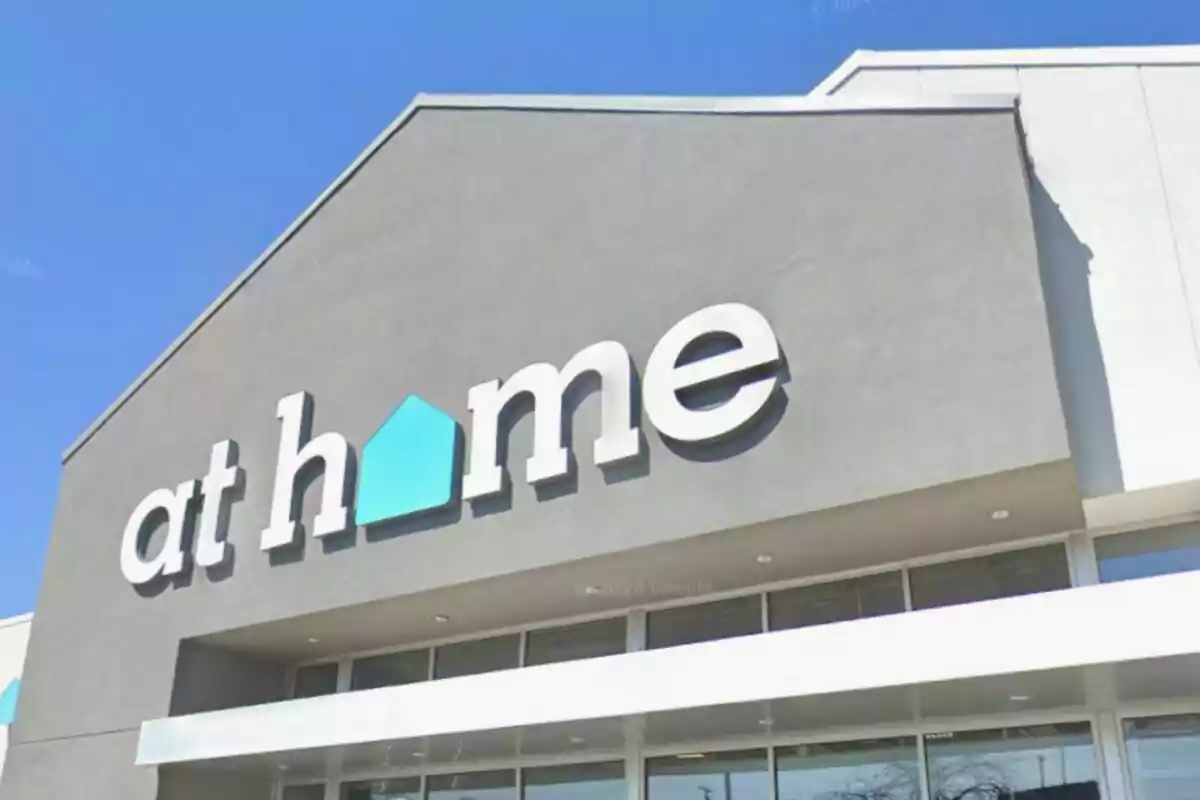 Storefront of an At Home store in the United States with the Storefront of an At Home store in the United States with the