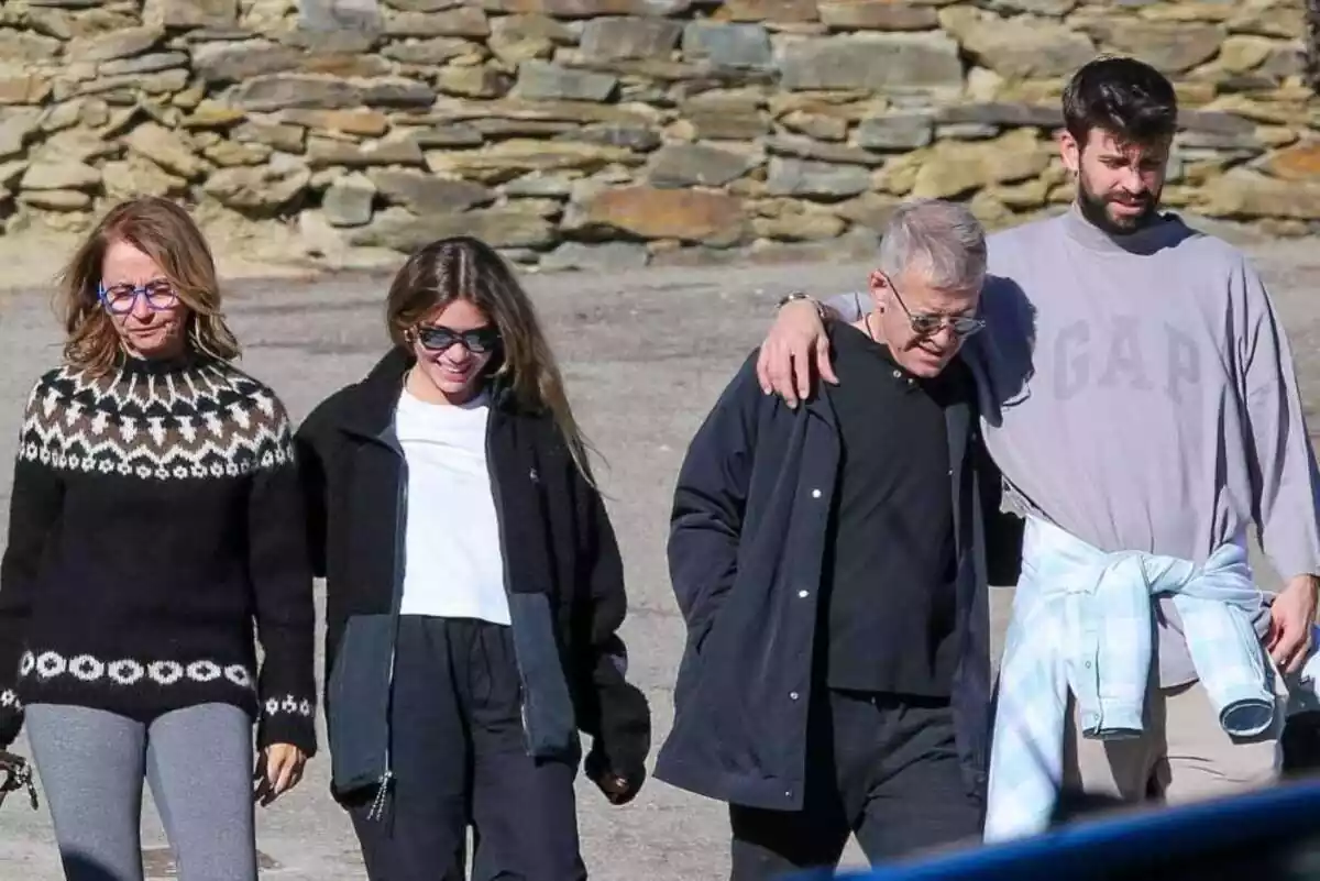 Imatge dels pares de Gerard Piqué amb Clara Chía