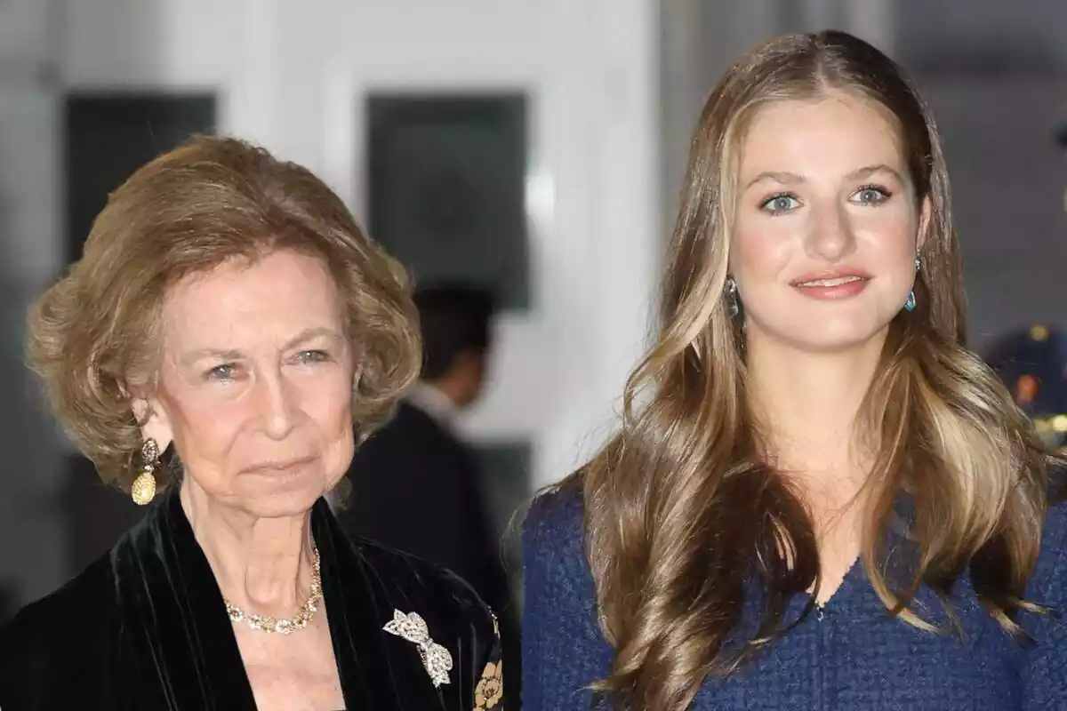 Foto de la senyora Sofia i la princesa Leonor juntes durant els Premis Princesa d'Astúries Foto de la senyora Sofia i la princesa Leonor juntes durant els Premis Princesa d'Astúries