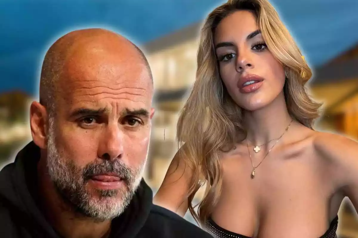Fotomuntatge de Pep Guardiola amb la seva filla, Maria Guardiola