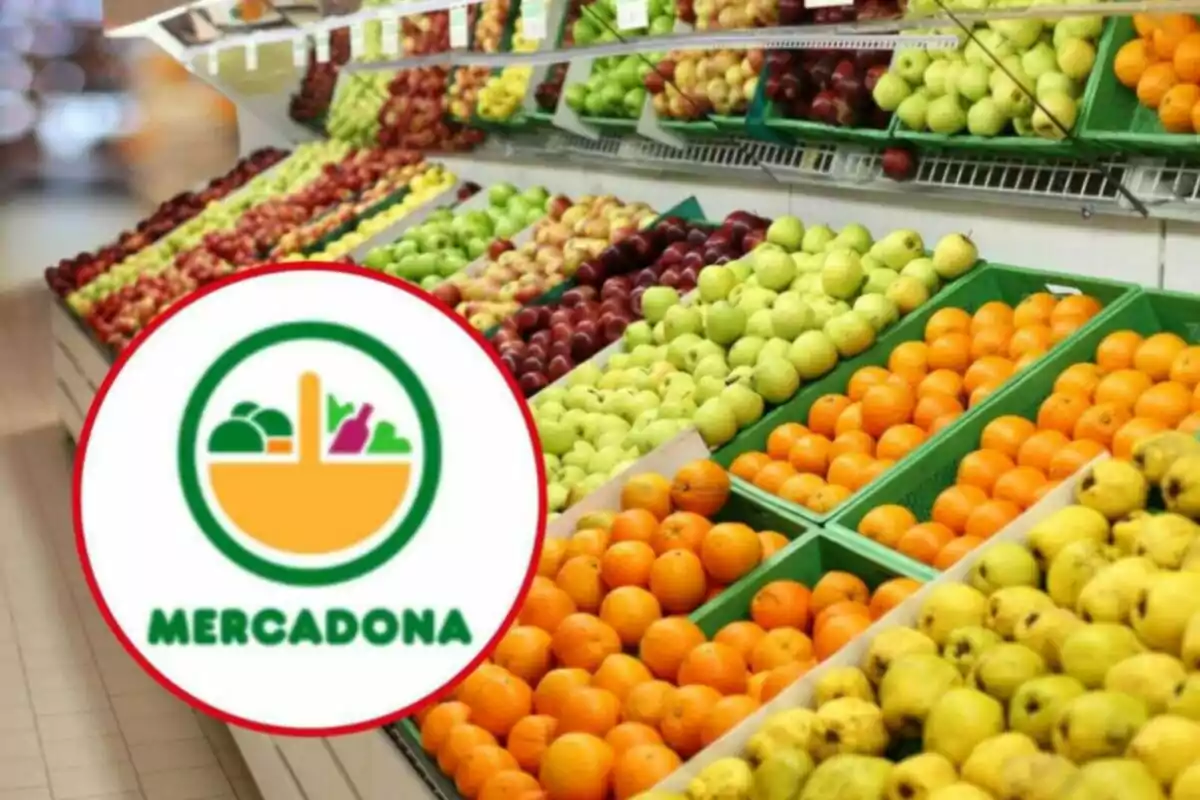 Muntatge amb el logotip de Mercadona i diverses taronges