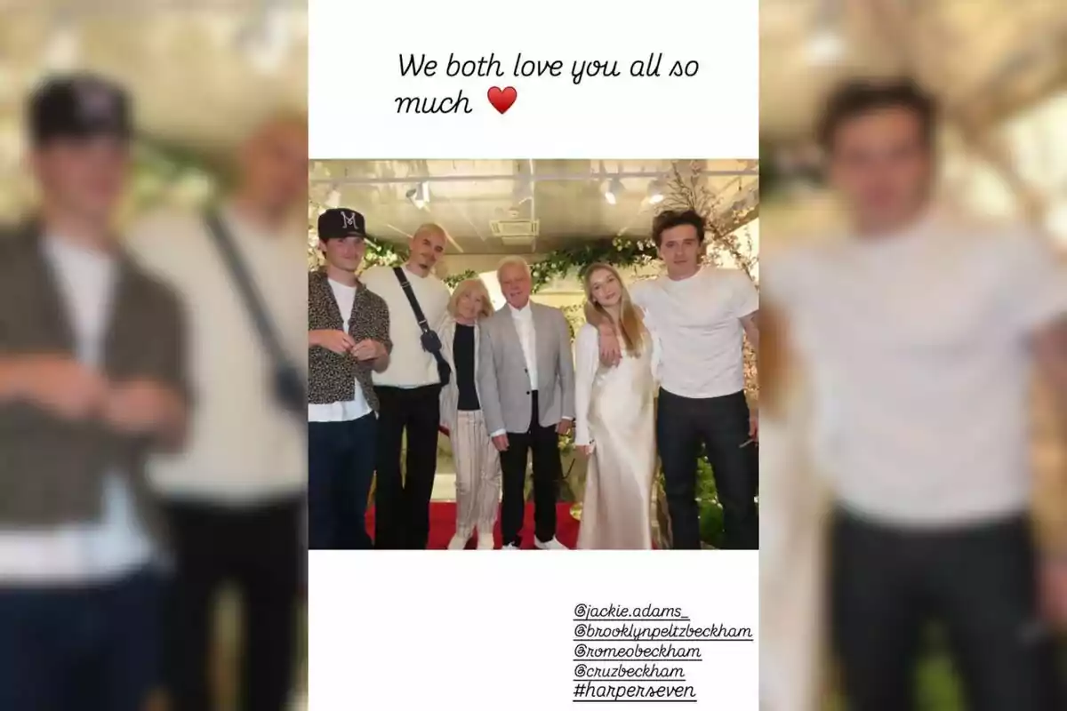 A group of people posing together at a special event, with a message of love and several tagged names. A group of people posing together at a special event, with a message of love and several tagged names.