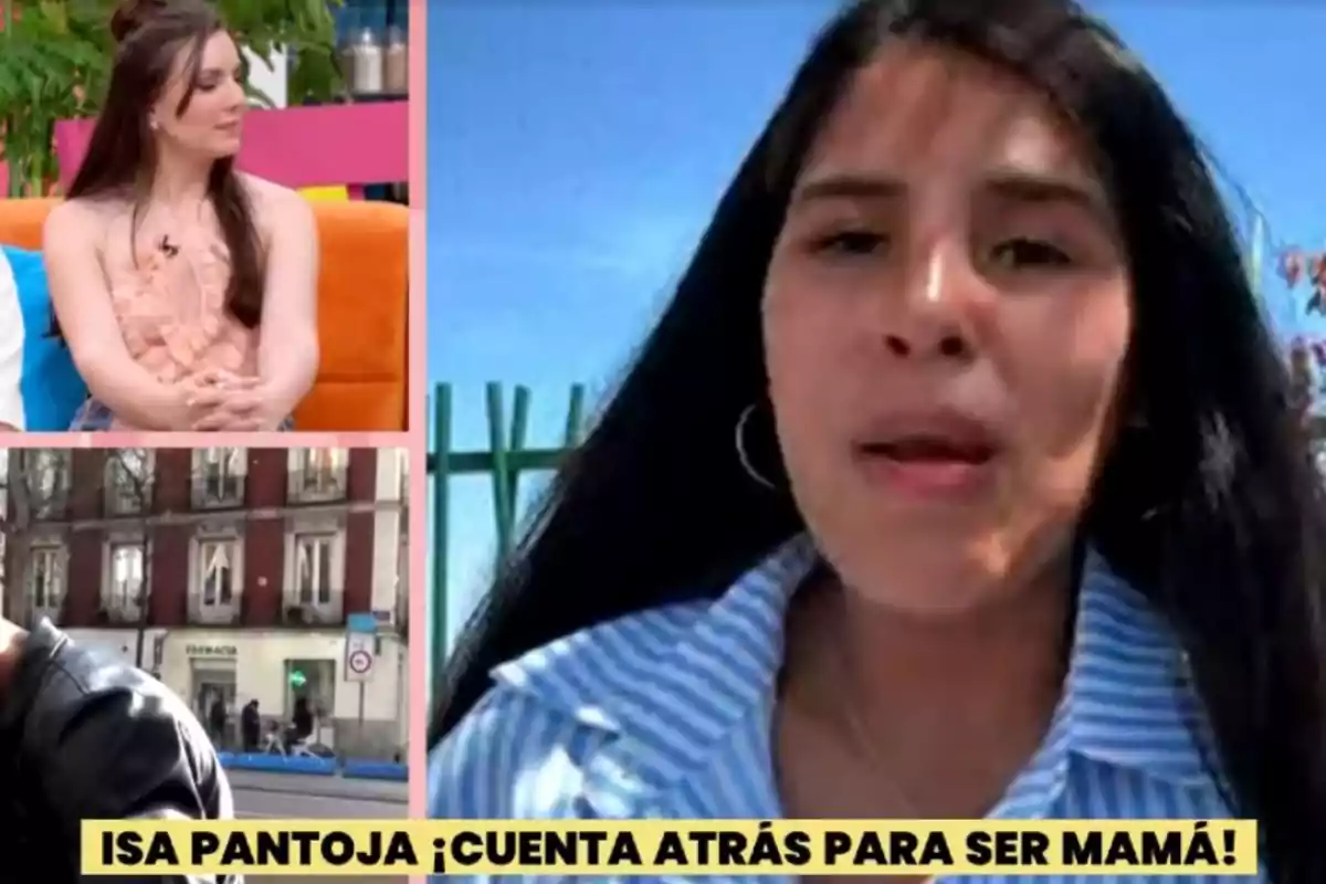 Captura d’un programa de televisió amb diverses persones a la pantalla i un titular a la part inferior que diu ISA PANTOJA COMPTE ENRERE PER SER MARE Captura d’un programa de televisió amb diverses persones a la pantalla i un titular a la part inferior que diu ISA PANTOJA COMPTE ENRERE PER SER MARE