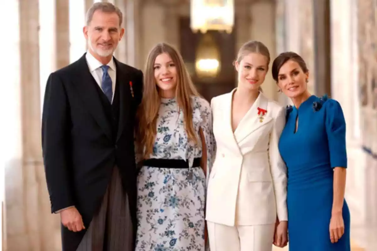 Imatge oficial de la felicitació nadalenca de la família reial espanyola 2023 Imatge oficial de la felicitació nadalenca de la família reial espanyola 2023