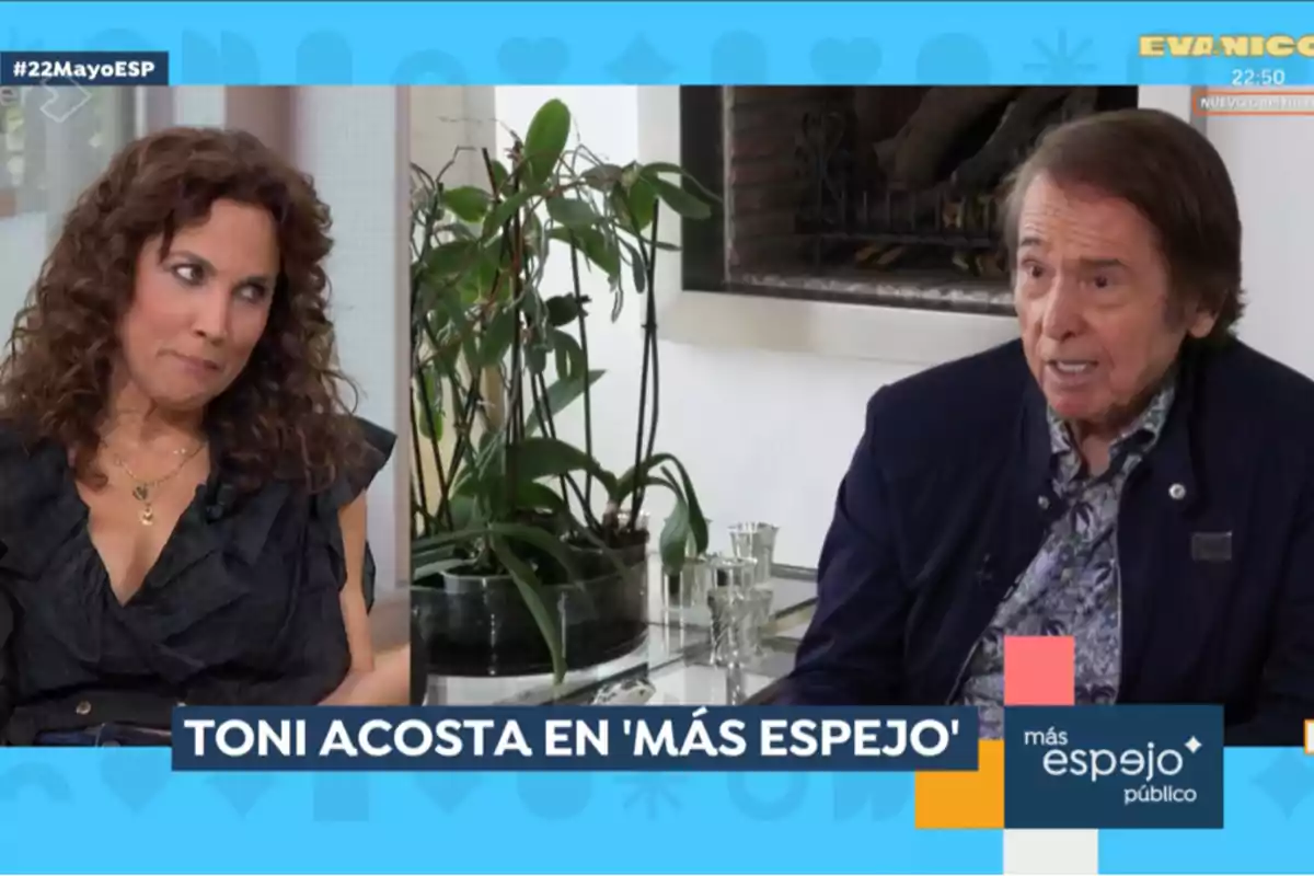 Una dona i un home estan participant en una entrevista en un programa de televisió anomenat Una dona i un home estan participant en una entrevista en un programa de televisió anomenat