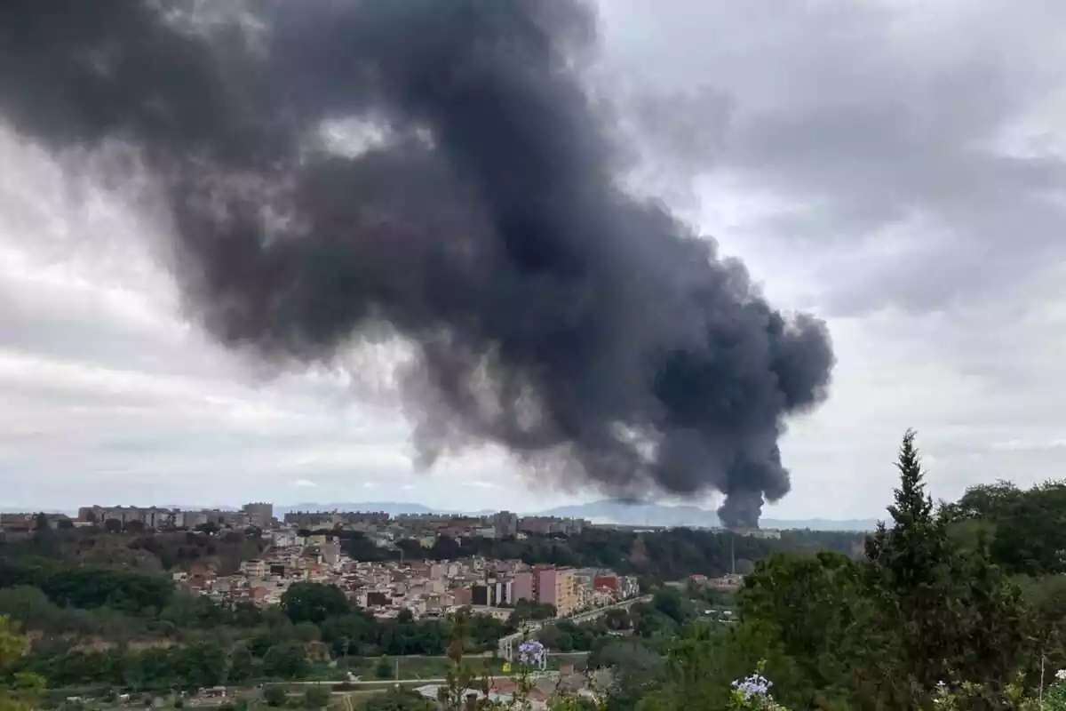 Imatge d'un incendi a Sabadell