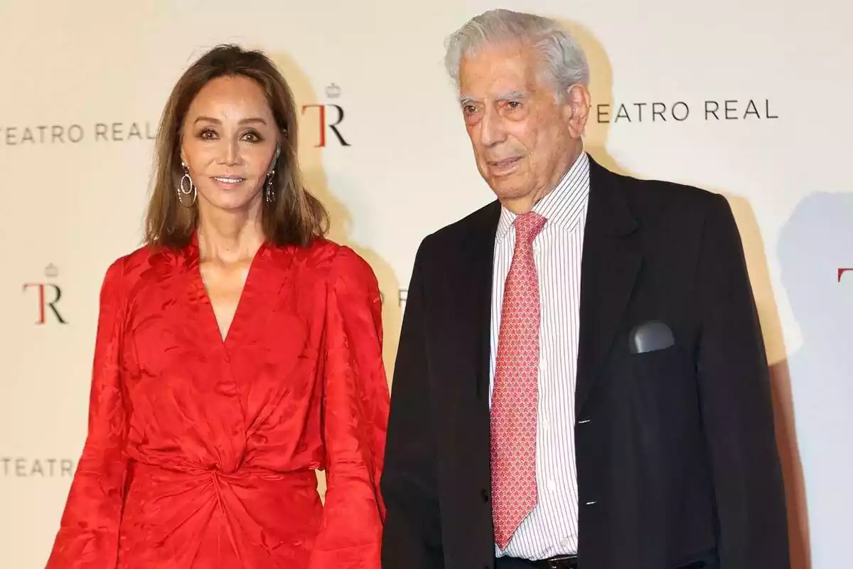 Isabel Preysler i Mario Vargas Llosa junts al Teatro Real