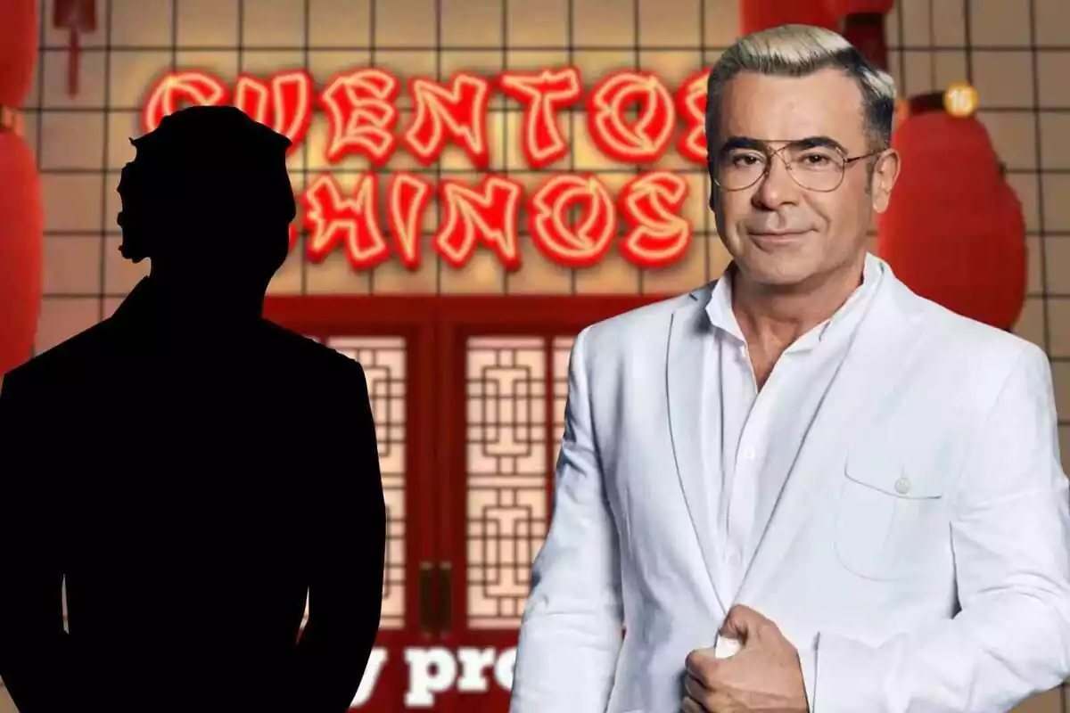 Muntatge de Jorge Javier, presentador de Contes Xinesos, amb una silueta