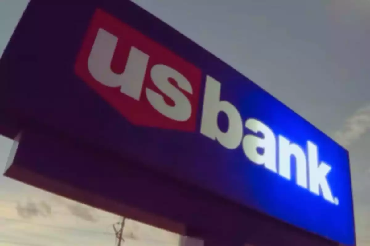 Sign of a bank with the Sign of a bank with the
