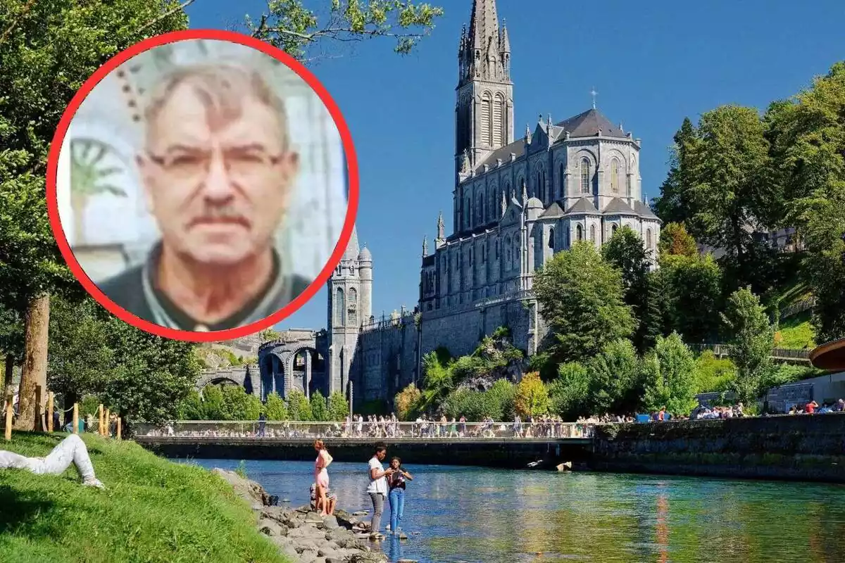 Imatge de la ciutat de Lourdes i home desaparegut