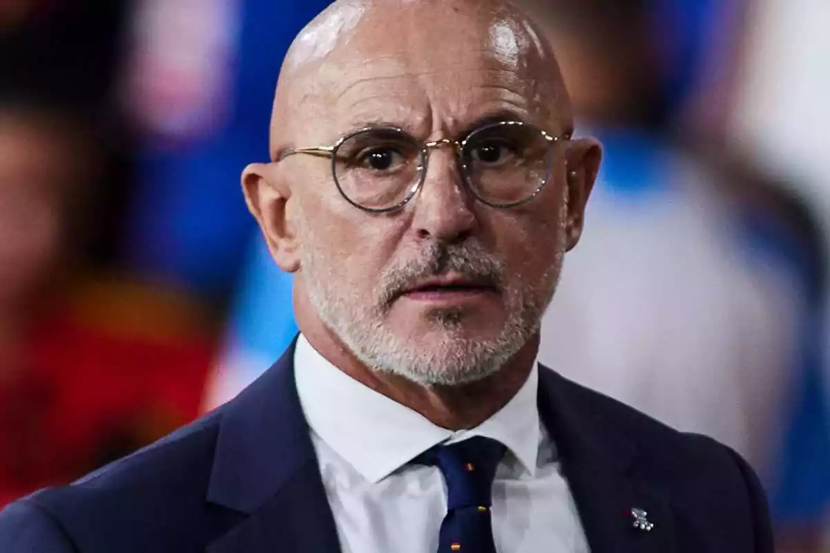 Imagen de Luis de la Fuente en un partido con la selección española en Georgia