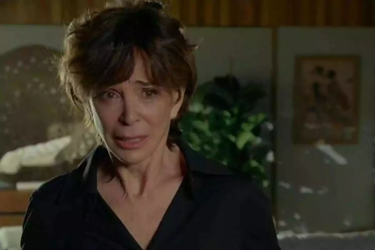 Lydia Bosch espantada interpretant el seu paper a la sèrie 'Mía es la venganza' de Telecinco
