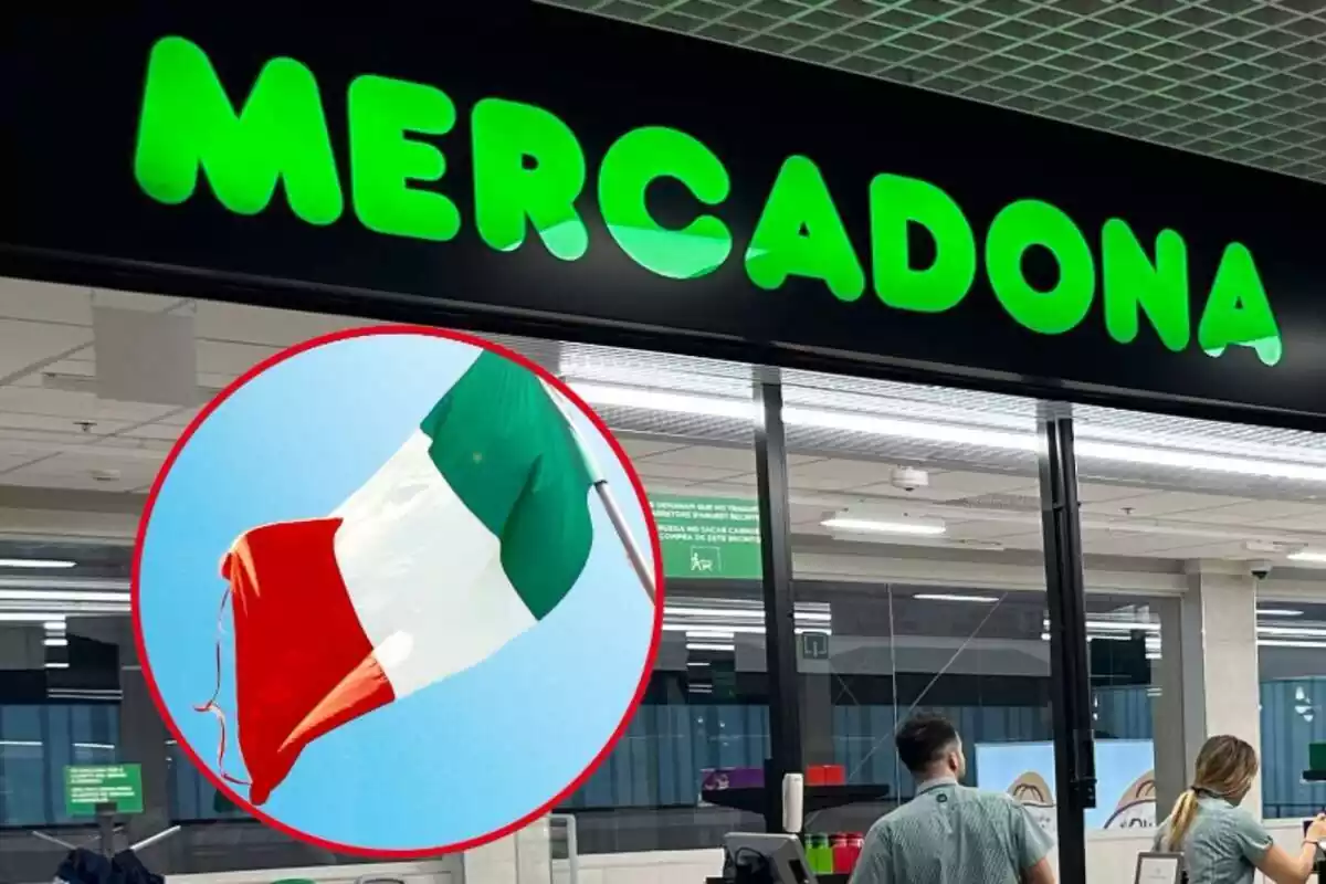 Mercadona i la bandera d'Itàlia