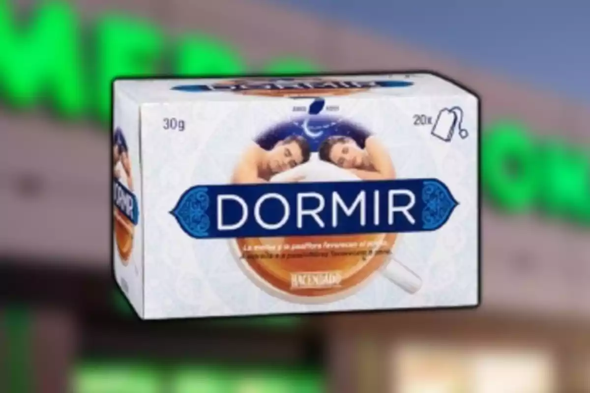 Caixa d'infusió per dormir de la marca Hacendado. Caixa d'infusió per dormir de la marca Hacendado.