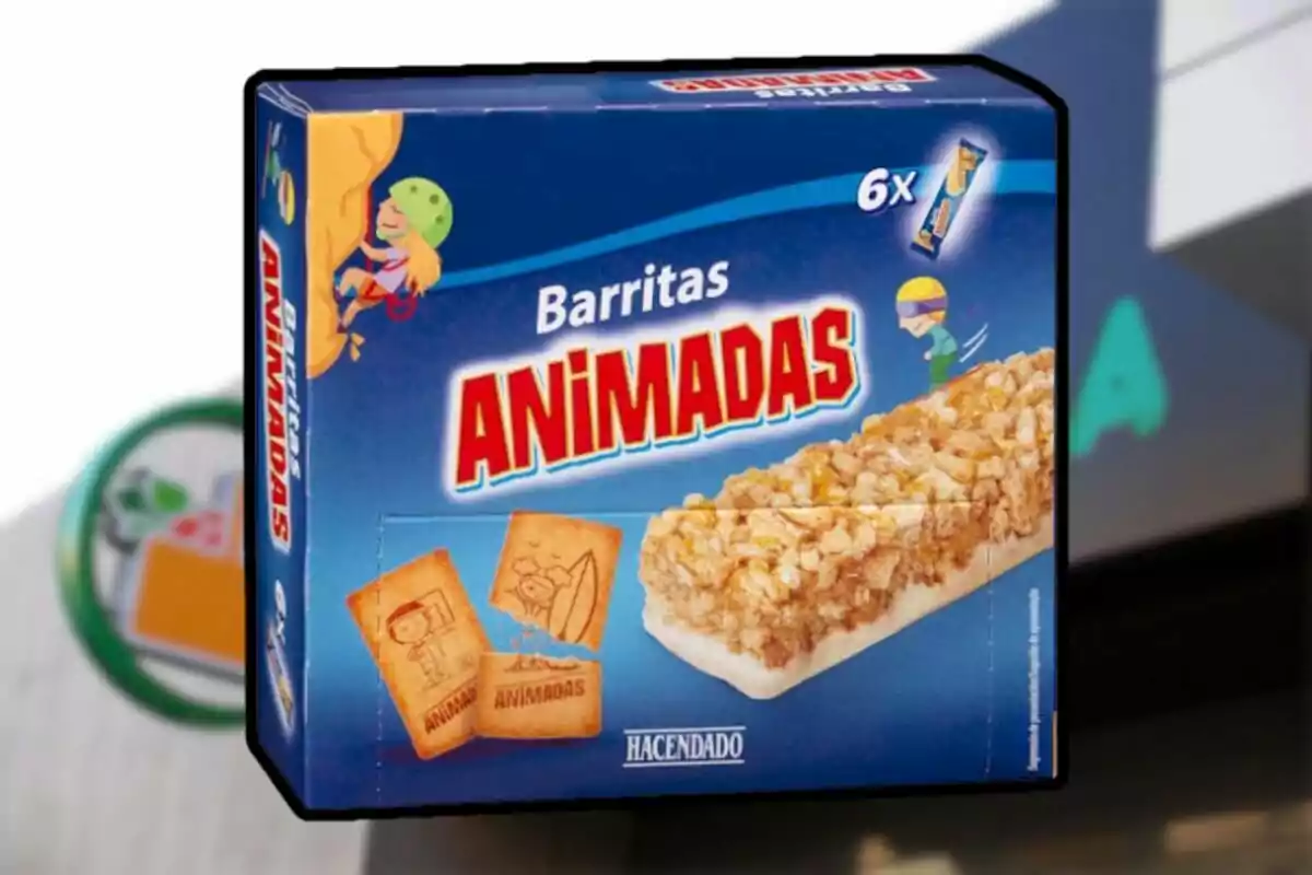 Box of cereal bars from the Hacendado brand called Box of cereal bars from the Hacendado brand called