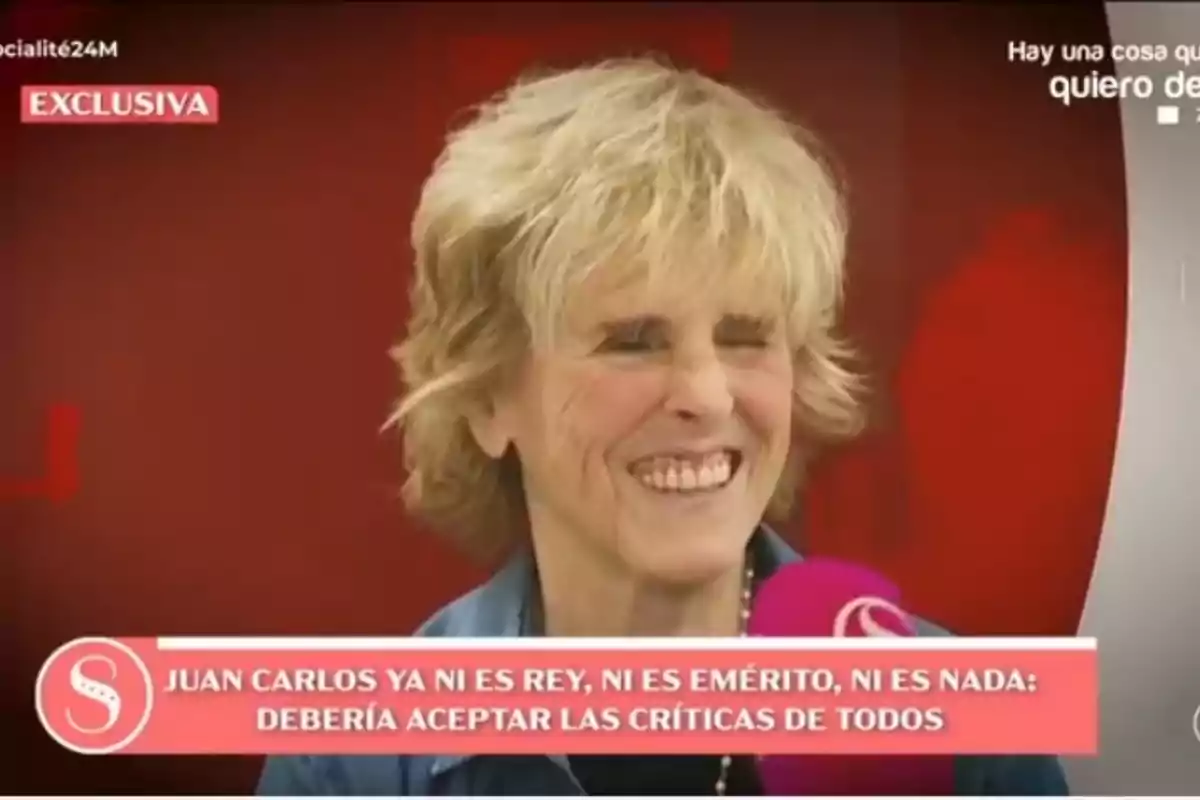 Mercedes Milá, somrient, apareix en una entrevista televisiva per a 'Socialité' Mercedes Milá, somrient, apareix en una entrevista televisiva per a 'Socialité'