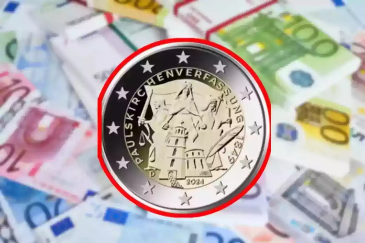 Una moneda commemorativa amb la inscripció 