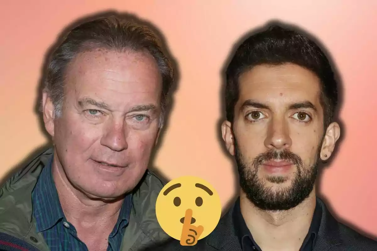 Bertín Osborne i David Broncano posen davant d'un fons degradat amb un emoji de silenci entre ells.