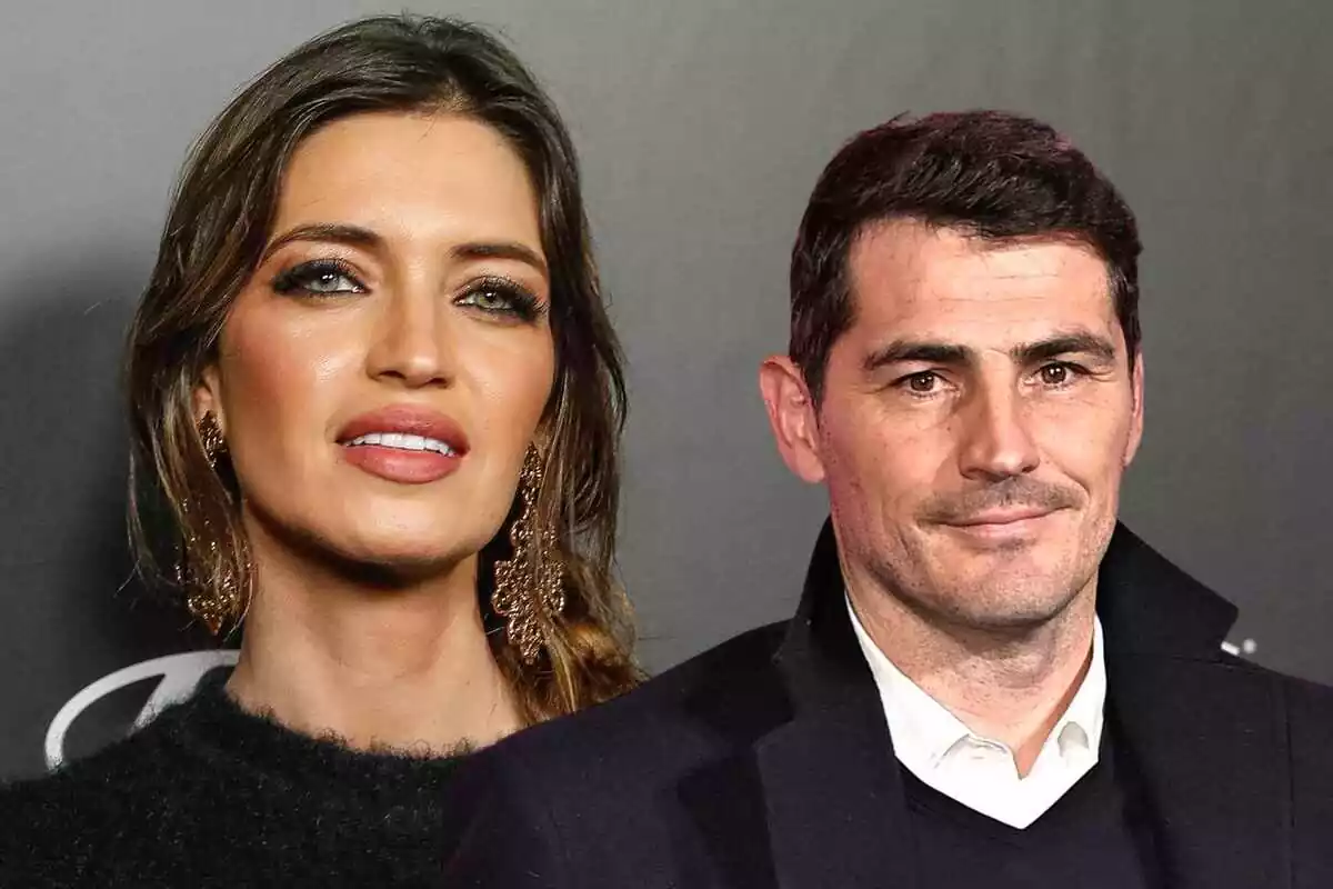 Muntatge amb la cara de Sara Carbonero i Iker Casillas en un photocall