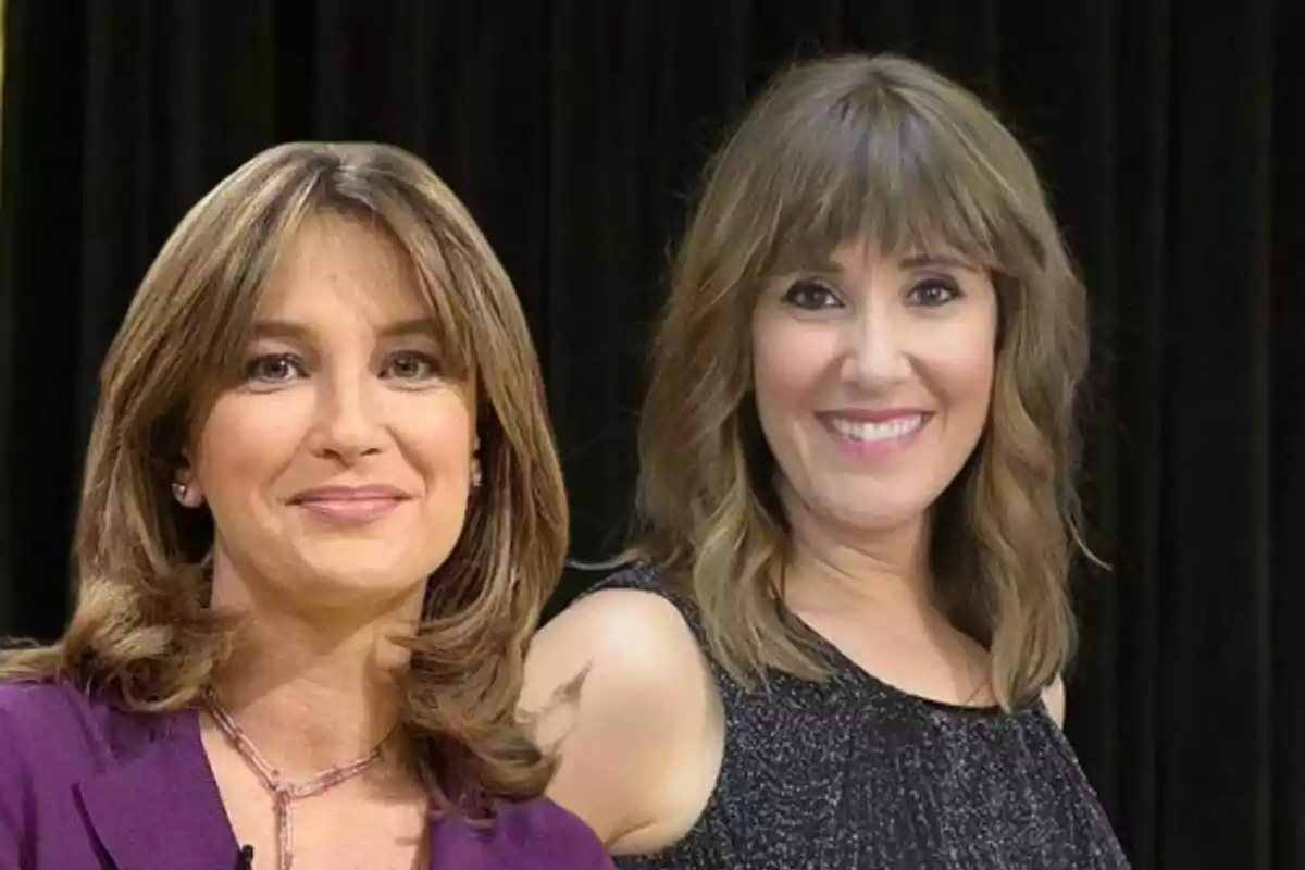 Muntatge amb la cara de Patricia Gaztañaga i Sandra Daviú, totes dues somrient