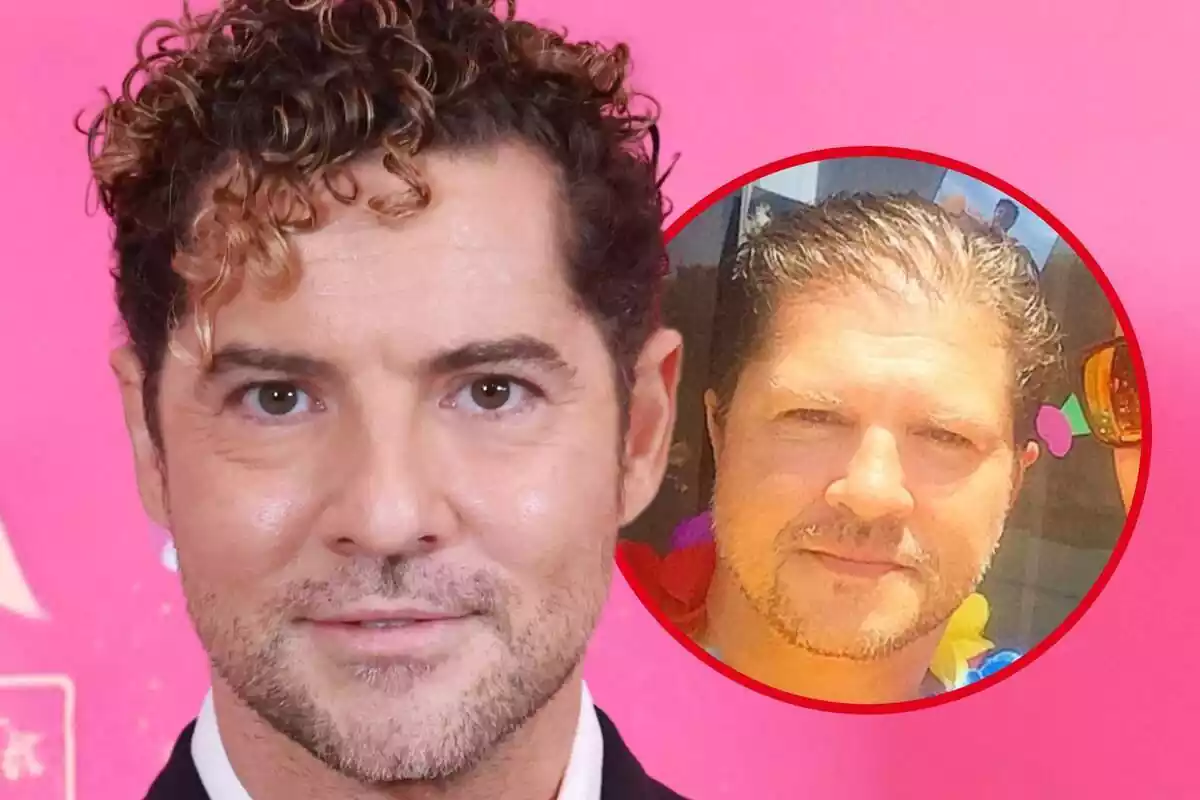 Muntatge de fotos de primer pla de David Bisbal i el seu germà, José María Bisbal, tots dos amb rostre seriós