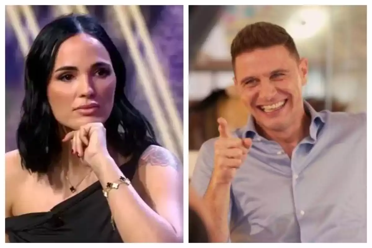 Dues persones en una imatge dividida, una d'elles és Claudia Bavel amb cabell fosc i expressió pensativa a l'esquerra, i un home -que és Joaquín Sánchez- somrient i assenyalant cap endavant a la dreta. Dues persones en una imatge dividida, una d'elles és Claudia Bavel amb cabell fosc i expressió pensativa a l'esquerra, i un home -que és Joaquín Sánchez- somrient i assenyalant cap endavant a la dreta.