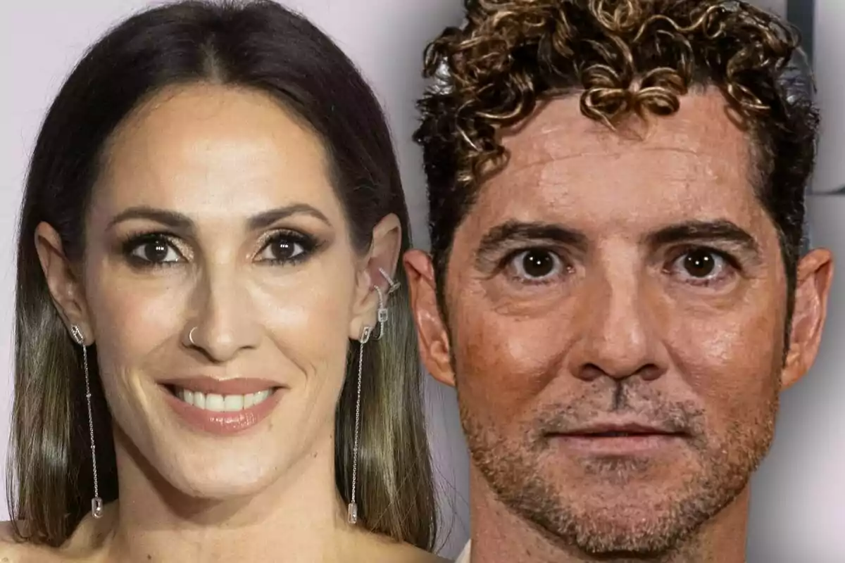 Muntatge de fotos de primer pla de la Malú somrient i en David Bisbal amb rostre seriós, tots dos mirant a la càmera.