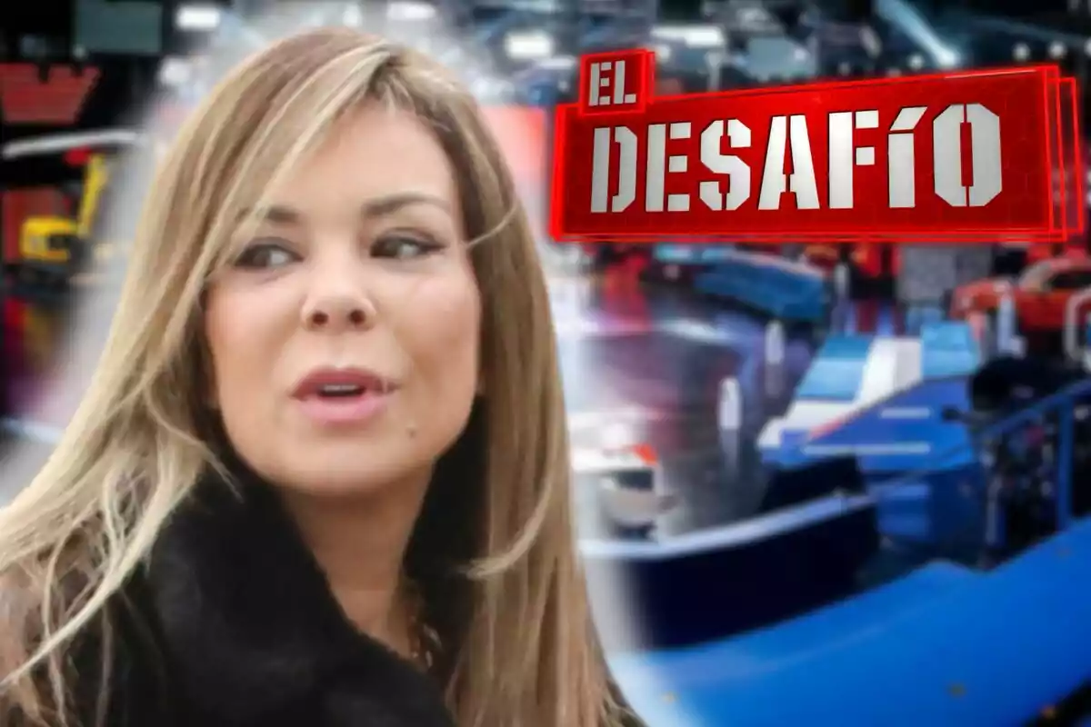 María José Campanario apareix en primer pla amb un fons d'un plató de televisió i un rètol que diu "El Desafío".