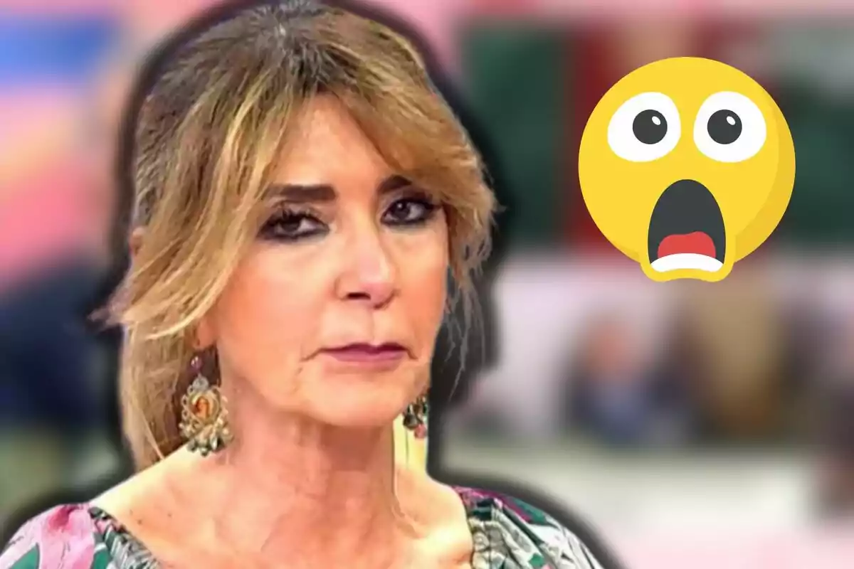 Marisa Martín-Blázquez amb expressió seriosa i un emoji sorprès al costat.