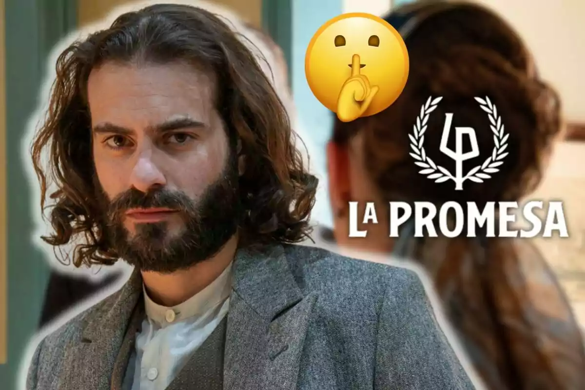 Ibrahim Al Shami mira endavant, al costat d'un emoji de silenci i el text "La Promesa".