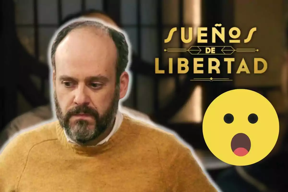 Antonio Romero amb suèter groc apareix pensatiu al costat del títol "Sueños de Libertad" i un emoji sorprès.