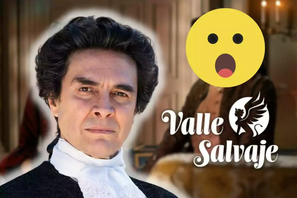 José Manuel Seda amb vestimenta d'època apareix en primer pla amb el logo de "Valle Salvaje" i un emoji de sorpresa al fons.