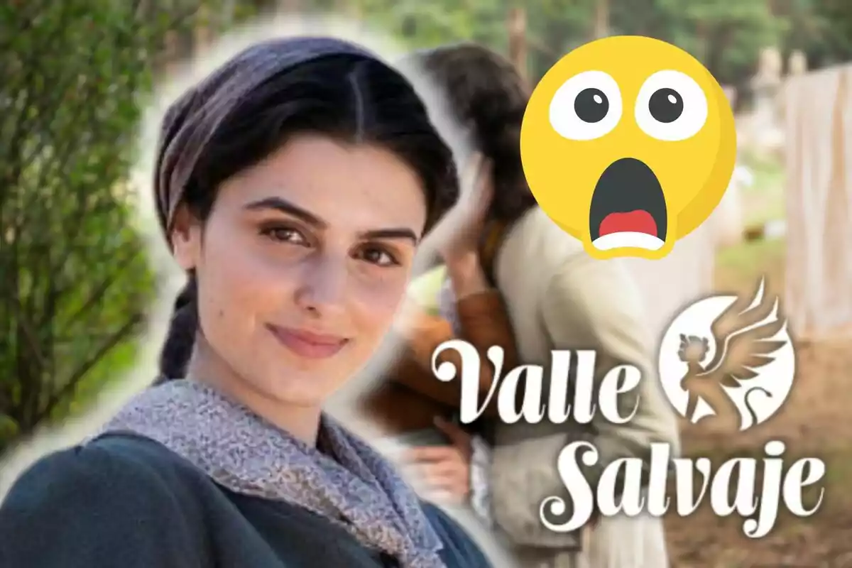 Loren Mairena somrient amb cabell fosc apareix en primer pla, mentre que al fons hi ha un emoji sorprès i el text "Valle Salvaje" amb un logotip d'un àngel alat.