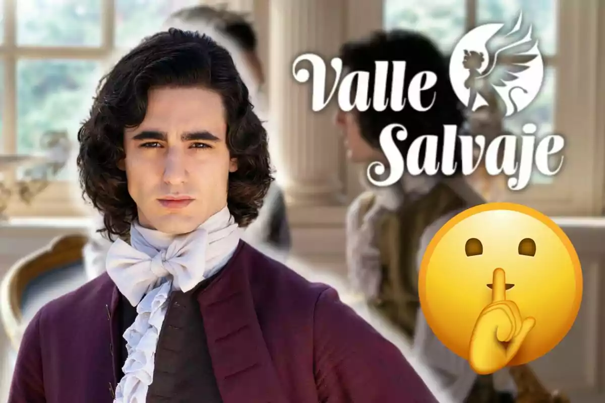 Mateo Xaló amb cabell arrissat i vestimenta d'època apareix en primer pla, amb el text "Valle Salvaje" i un emoji de silenci a la imatge.