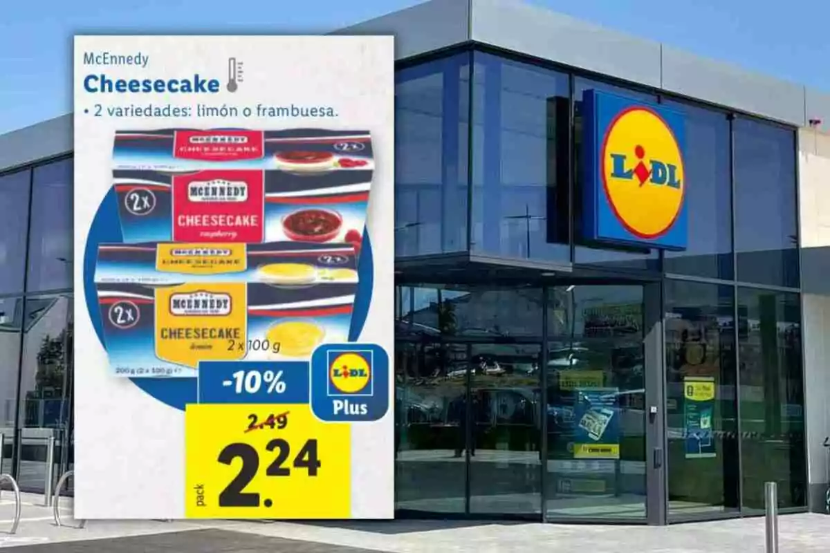 Oferta de cheesecake McEnnedy en dues varietats, llimona i gerds, amb descompte en una botiga Lidl Oferta de cheesecake McEnnedy en dues varietats, llimona i gerds, amb descompte en una botiga Lidl