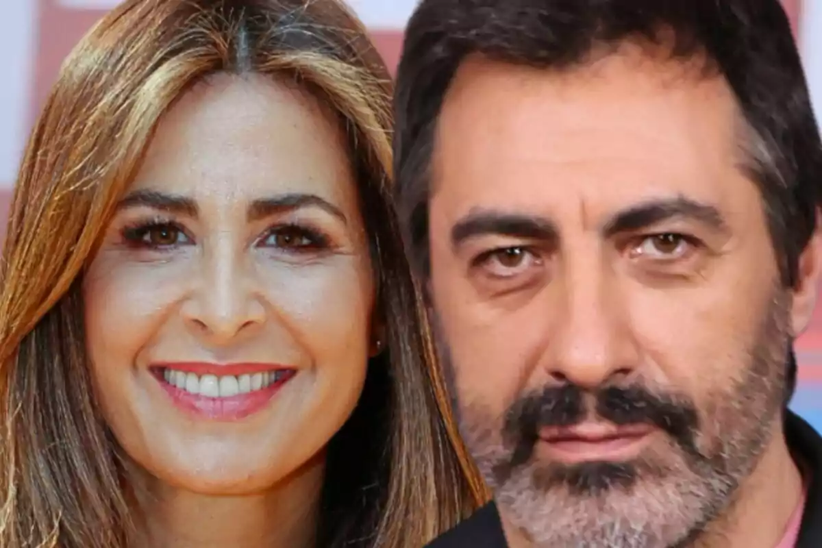 Muntatge de fotos en primer pla de Núria Roca somrient i Juan del Val amb rostre seriós.