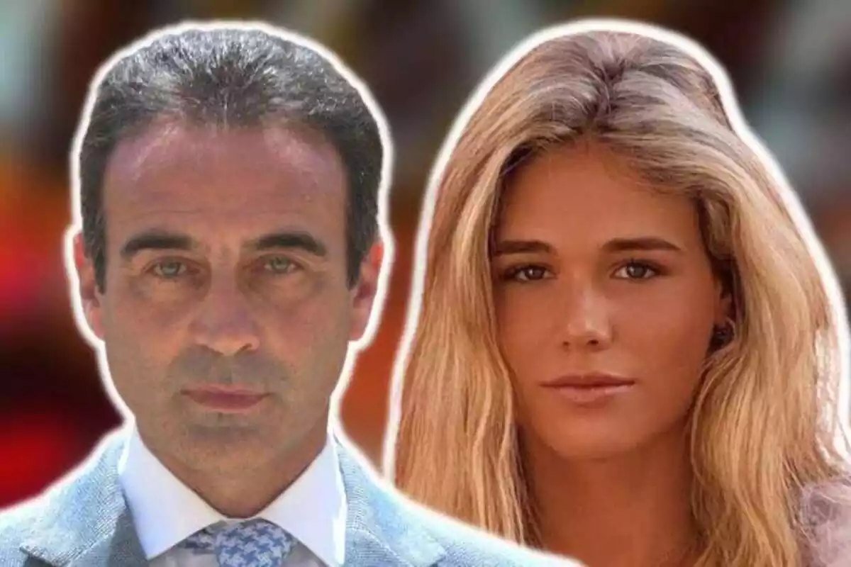 Muntatge de fotos d'Enrique Ponce i la seva parella, Ana Soria, tots dos amb rostres seriosos