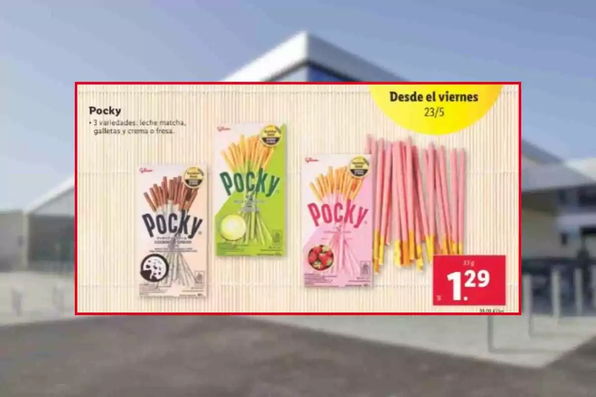 Pocky promotion in three varieties: matcha milk, cookies and cream, and strawberry, available from Friday 5/23 at a price of 1.29 for 33 grams. Pocky promotion in three varieties: matcha milk, cookies and cream, and strawberry, available from Friday 5/23 at a price of 1.29 for 33 grams.