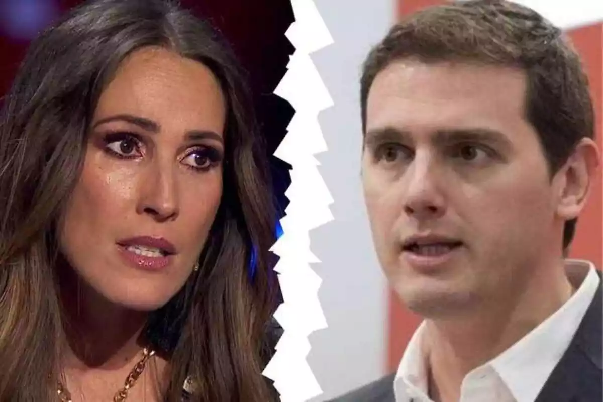 Muntatge amb fotos de Malú i Albert Rivera, tots dos amb rostres seriosos