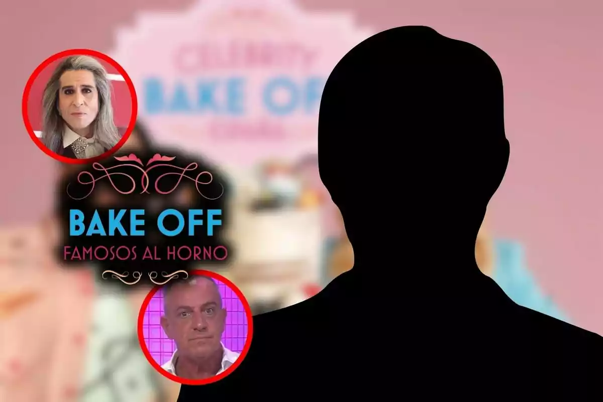 Imatge promocional de "Bake Off: Famosos al Forn" amb un fons desenfocat i dues cares en cercles, que són Víctor Sandoval i Mario Vaquerizo, sobre un fons rosa.