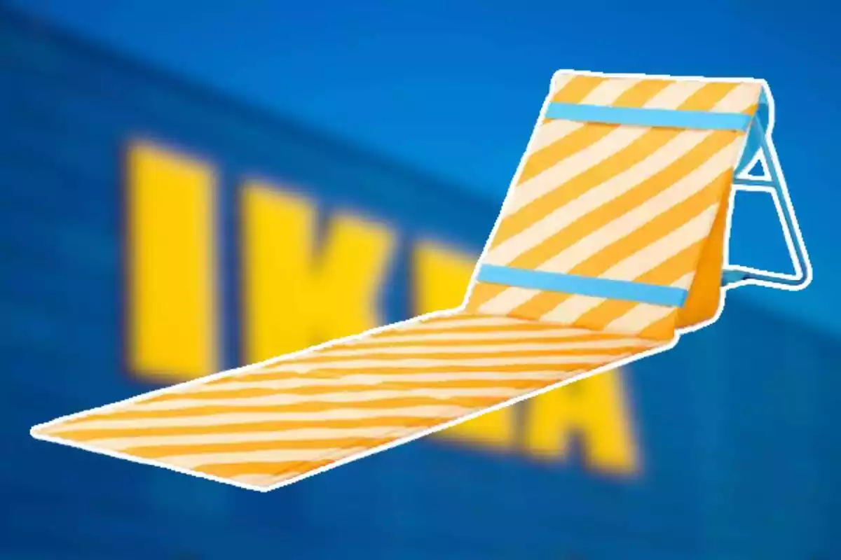 Muntatge del fons desenfocat d'Ikea i la gandula de Stradön