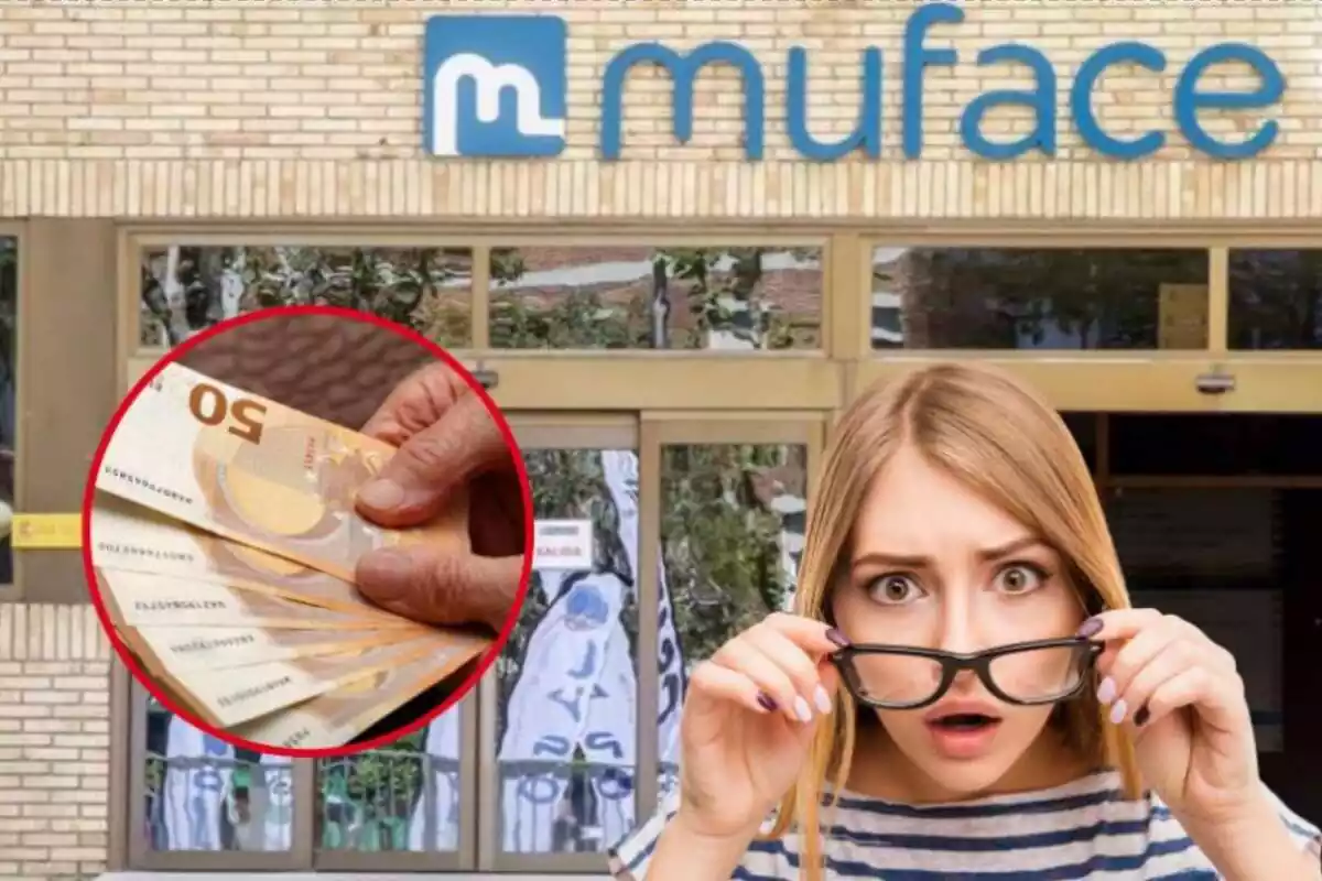 Muntatge de Muface, bitllets de 50 euros i una dona sorpresa