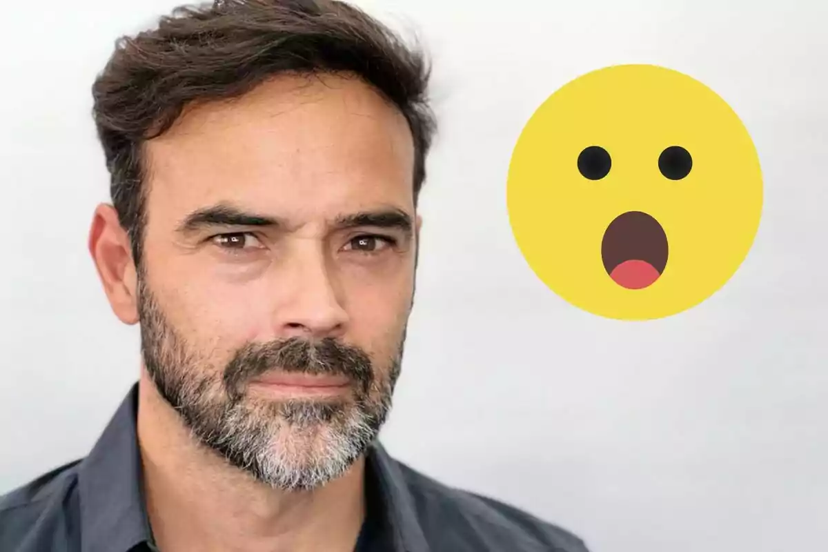 Ricardo Rodríguez amb barba i cabell fosc amb un emoji de sorpresa.