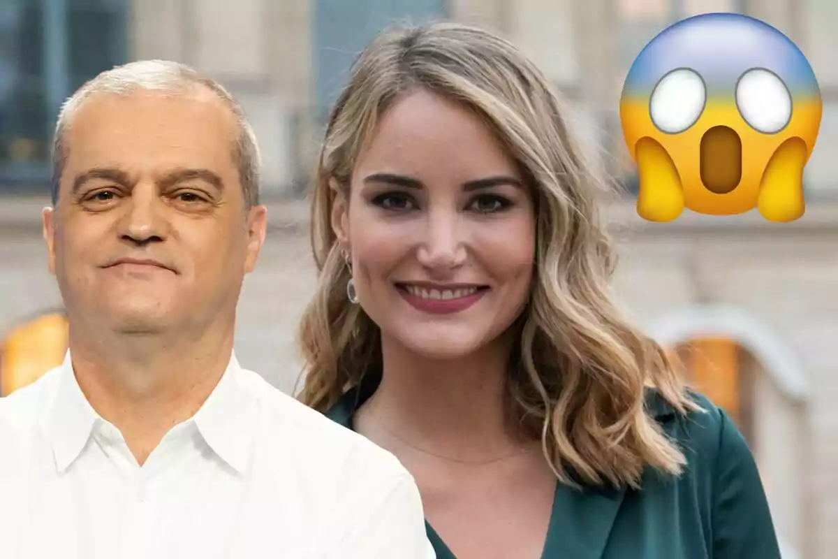 Ramón García i Alba Carrillo posant juntes amb un emoji de sorpresa a la cantonada superior dreta.