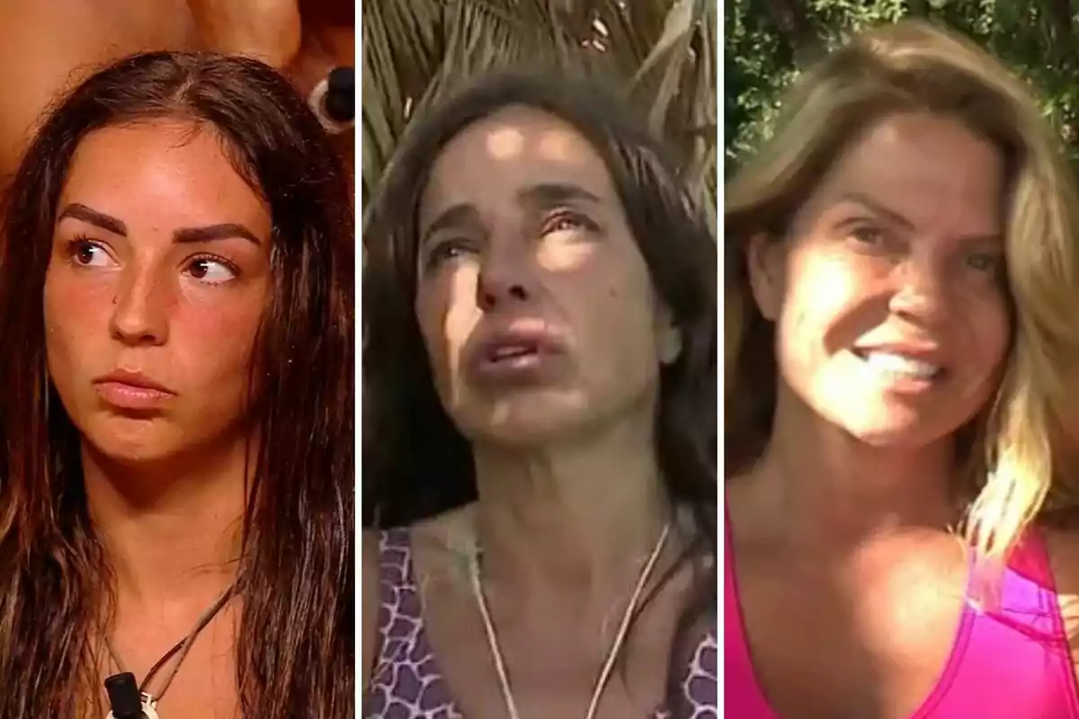 Anita, Carmen Alcayde i Makoke en diferents escenes a l'aire lliure, cadascuna amb expressions facials diferents. Anita, Carmen Alcayde i Makoke en diferents escenes a l'aire lliure, cadascuna amb expressions facials diferents.