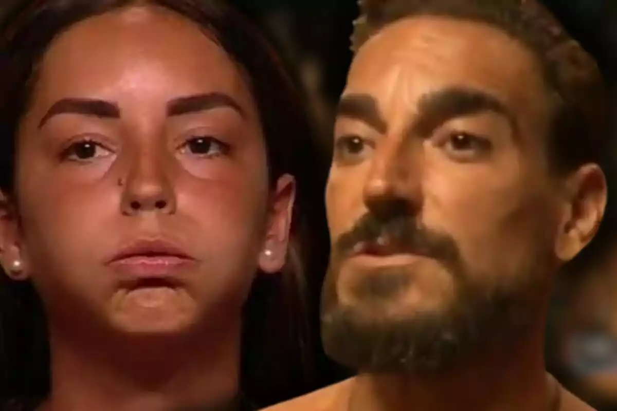 Anita i Damián Quintero amb expressions serioses i fons fosc