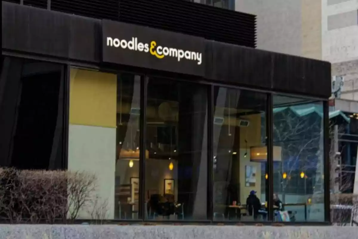 Facade of a restaurant with large windows and a sign that says Facade of a restaurant with large windows and a sign that says