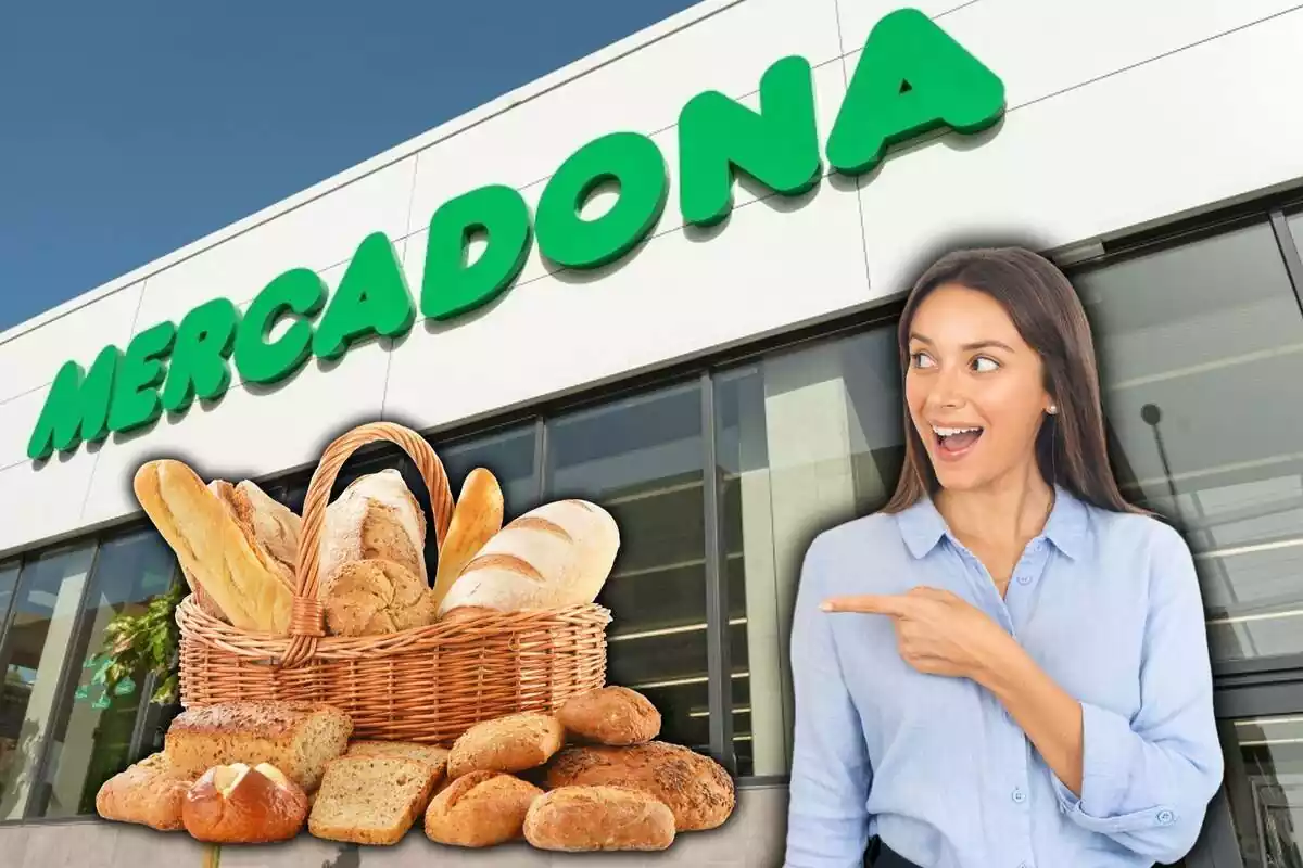 Dona assenyala feliç pa de Mercadona