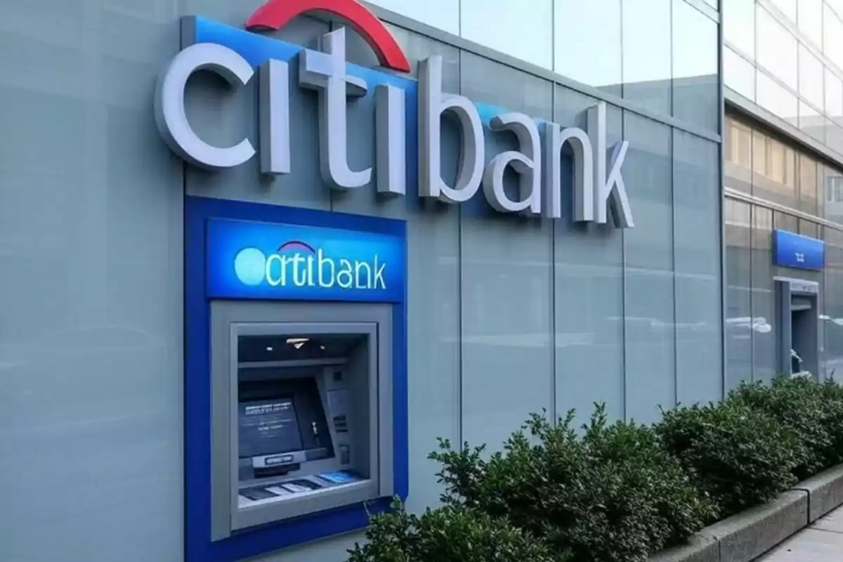 Facade of a bank with an ATM on the wall. Facade of a bank with an ATM on the wall.