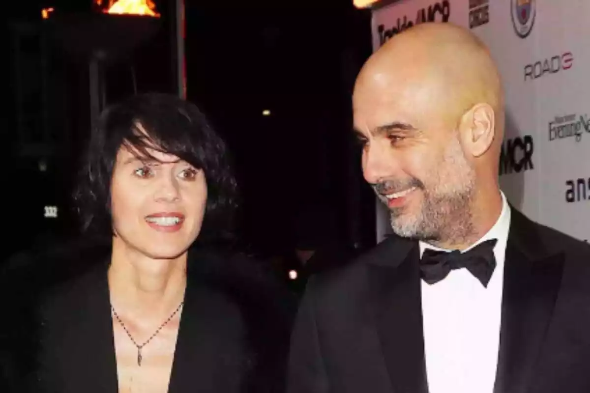 Imatge de Pep Guardiola junt amb la seva dona Cristina Serra